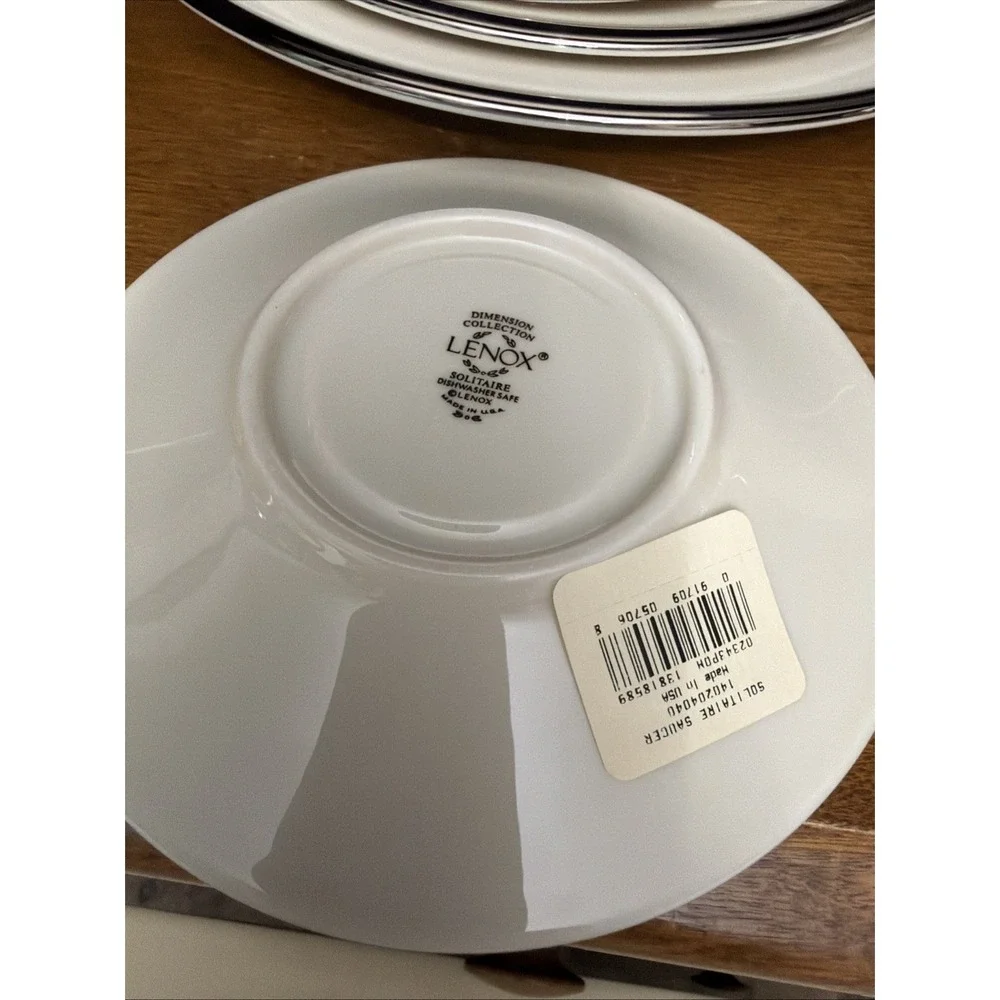LENOX Solitaire Platinum 5 Piece Place Setting USA Vintage New In Box